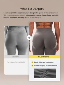 GLOWMODE 28" Powersculpt™ StudioShape Peakbum 喇叭褲，附網格拼接、抽繩防捲腰頭，高強度訓練健身運動服 - Dark Blue - 查看 2