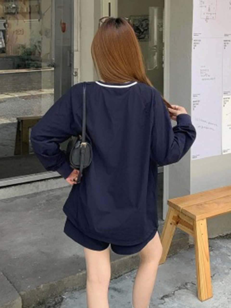 Women's V-Neck Letter Print Short Sleeve T-Shirt & Shorts Casual Streetwear 2-Piece Set