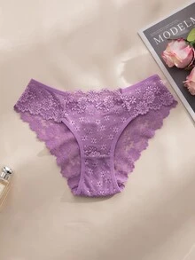 SHEIN 8件組浪漫性感蕾絲女款三角內褲套裝 - 彩色 - 查看 7