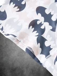 BATMAN X SHEIN Men's Bat Pattern Print Boxer Briefs - Apricot - View 4