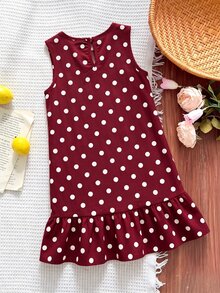 Emery Rose Kids Emery Rose Kids 女童圓領波點印花拼接洋裝 - 彩色 - 查看 9