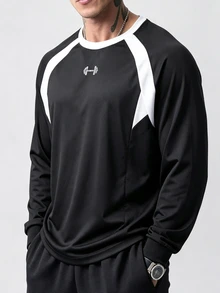 Gym Rark Men's Barbell Graphic Casual Daily Wear Sports T-Shirt, Gym - Black - View 3