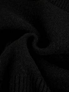 GlowEve Cardigan Wanita Warna Polos Kasual Serbaguna untuk Sehari-hari - Hitam - View 3