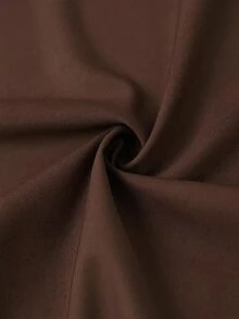 SHEIN Clasi 女款豹紋立領蝙蝠袖短袖上衣與裙子優雅套裝 - 摩卡棕 - 查看 6