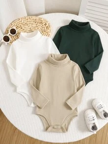 SHEIN 3件裝男嬰連身衣 - 彩色 - 查看 4