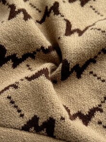 Maweii Plus Size Autumn/Winter Casual Commute Cardigan - Khaki - View 8
