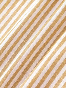 SHEIN MOD 女款條紋蕾絲拼接休閒日常細肩帶連身褲 - 黃色 - 查看 8