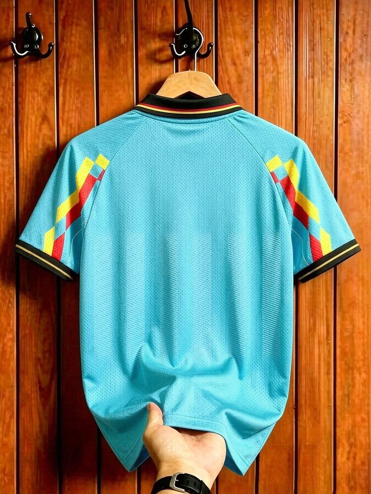 Gritte Field Men's Geometric Print Short Sleeve Sports Polo Shirt - Multicolor - View 2
