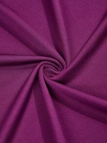 SOLERSUN Plus Size Asymmetrical Shoulder Draped Cape Sleeve Fitted Long Dress With Side Ruched High Slit Middle Eastern Evening Party Elegant Purple - Purple - View 9