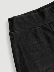 Kids Tween Girl High Waist Casual Versatile Daily Wear Denim Long Pants - Black - View 6