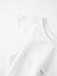 GlowEve Women's One-Shoulder Ruffle Denim Jumpsuit - White - View 6