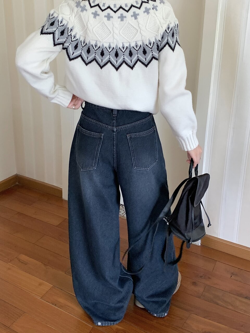 Women's Casual Loose Washed Korean Style Denim Jeans