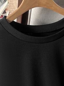 Lacomfia Women's 2 In 1 Long Sleeve Lace Patchwork Casual Versatile Plus Size Sweatshirt - Black - View 3
