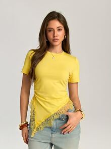 Women T-Shirts - Yellow - View 3