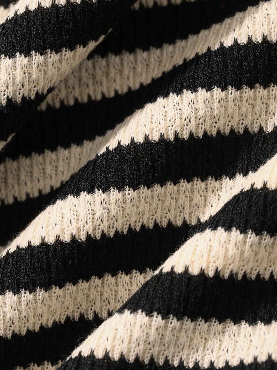 Tween Girls Apricot Knitted Striped Short Sleeve Round Neck Autumn Lantern Sleeve Loose T-Shirt