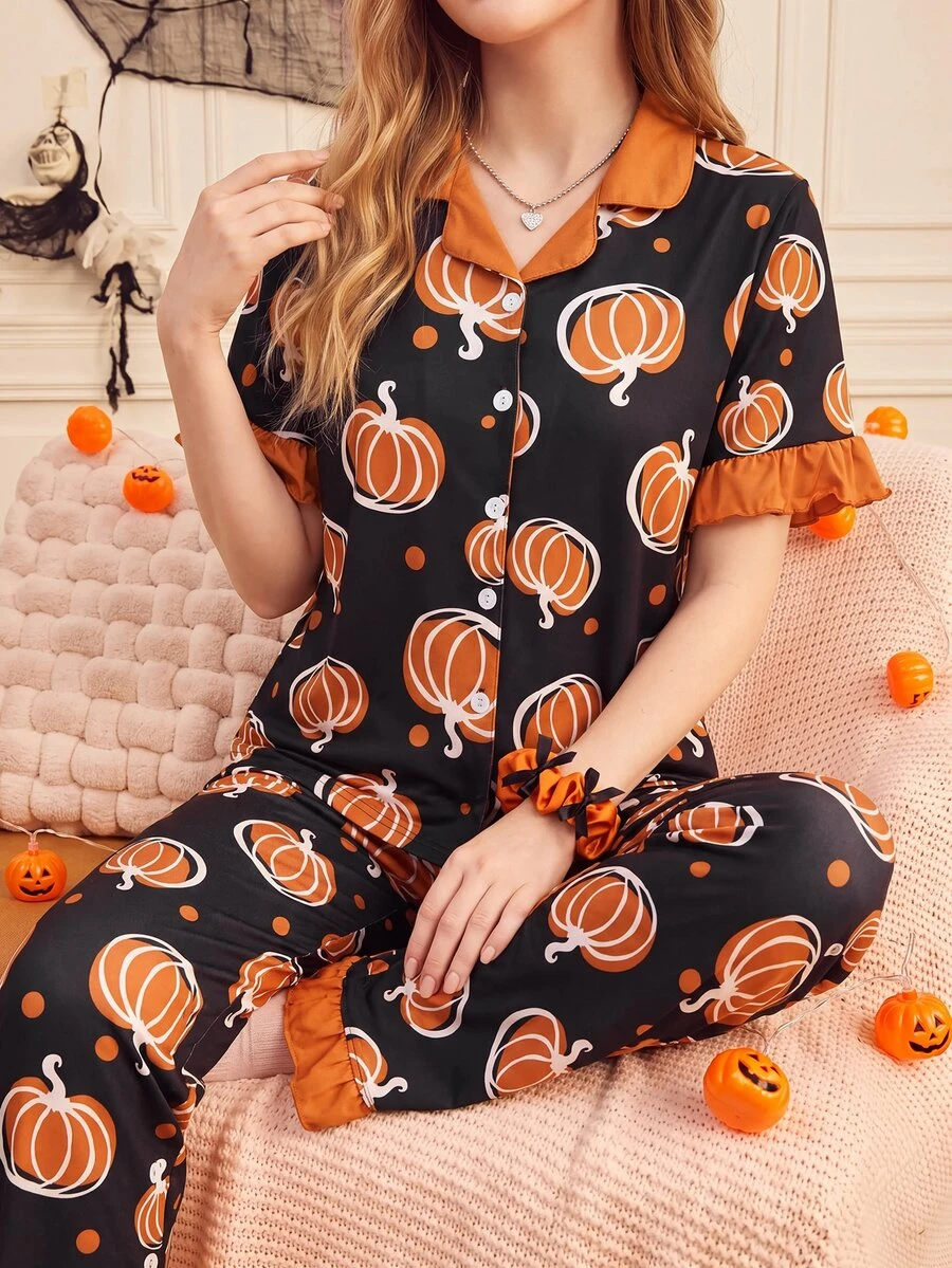 Provexi Provexi Set Piyama Wanita Motif Halloween - MultiWarna - View 1