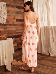 Lullawish Women's Comfortable Cute Fruit Print Nightgown - White - View 2