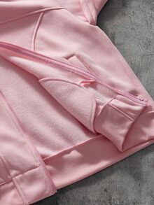 AXEPEAK Men's Casual Solid Color Hoodie Sweatshirt, Autumn/Winter - Baby Pink - View 9
