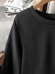 Lacomfia Women's 2 In 1 Long Sleeve Lace Patchwork Casual Versatile Plus Size Sweatshirt - Black - View 5
