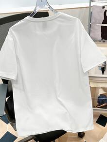 LOONEY TUNES X SHEIN Manfinity Joysei تي شيرت رجالي بأكمام قصيرة مطبوع عليه حروف بتصميم مشترك العلامة التجارية - أبيض - مشاهدة 7