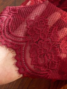 Divavoom 1pc Plus Size Lace Boxer Briefs - Red - View 4