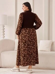 Feyla Casual festklänning i färgblock för kvinnor i plus size - Multifärgad - Visa 2