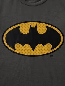 BATMAN X SHEIN Tween Boy Cartoon Graphic Print Patchwork Long Sleeve Casual T-Shirt - Multicolor - View 5