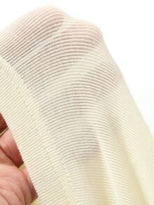 DAZY 女款純色抓皺長袖休閒修身T恤 秋季 - 米色 - 查看 8