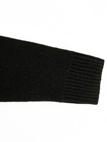 GlowEve Cardigan Wanita Warna Polos Kasual Serbaguna untuk Sehari-hari - Hitam - View 4