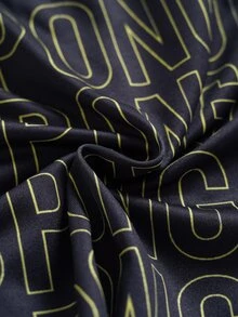 SpongeBob SquarePants | SHEIN Celana Dalam Boxer Pria dengan Motif Huruf Kartun - Hitam - View 7