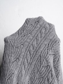 Elenzga Hollow Cable Round Neck Double Bow Front Cutout Slim Fit Long Sleeve Sweater - Grey - View 8