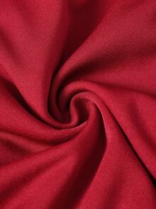 Rometta Plus Size Velvet Contrast Lace Cold Shoulder Top, Extra Long Bell Sleeves, Women's Blouse For Halloween, Red Party Evening Summer Goth Elegant - Burgundy - View 7