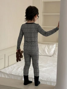 Transformers Evergreen X DAZY Young Boy All-Over Print Top And Pants Loungewear Set - Grey - View 2