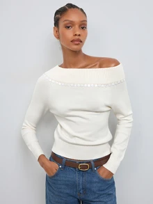 Maija Women's Gentle Button Decor Long Sleeve Knit Top For Vacation,Going Out Outfits, Work Outfits For Women,Fall Clothes - Apricot - View 1