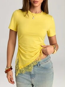 Women T-Shirts - Yellow - View 6