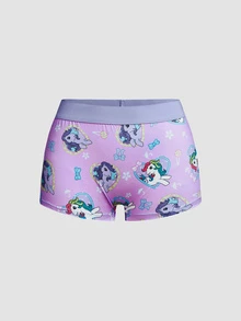 Chillnights My Little Pony X SHEIN 3 قطع/مجموعة سراويل داخلية نسائية بطبعة كرتونية - متعدد الألوان - مشاهدة 10