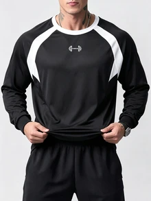 Gym Rark Men's Barbell Graphic Casual Daily Wear Sports T-Shirt, Gym - Black - View 4