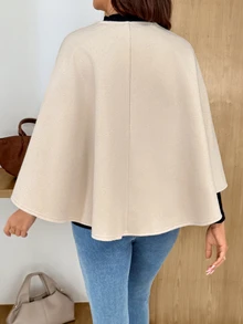 SHEIN Maternity Solid Color Casual Elegant Smart Versatile Daily Wear Party Going Out Pregnant Long Sleeve Jacket Cream Summer - Khaki - View 2