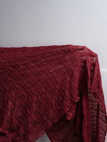 Solflare Áo nữ size lớn màu trơn phong cách thường ngày đa năng mặc hàng ngày - Màu Đỏ Sâu - Xem 3