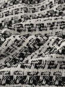 LUMIGAL Women's Long Sleeve Patchwork Black Chiffon Lace Jacket - Black - View 6