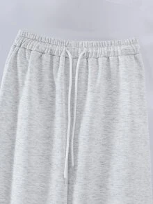 SHEIN 青少年女孩拼色領口T恤與長褲套裝 - 彩色 - 查看 8