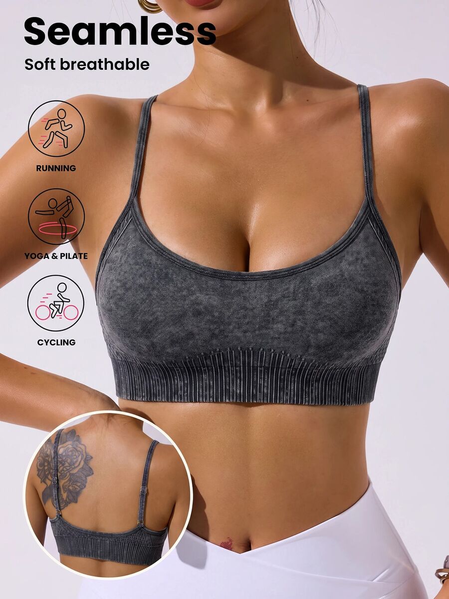 Slayform Women's Grey Seamless Sports Tank Top - Grey - View 1
