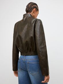 Maija Women's Rivet Design PU Leather Zipper Front Jacket,Going Out Outfits, Work Outfits For Women,Fall Clothes - Coffee Brown - View 7