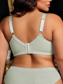 DesireSculpt Plus Size Underwire Bra, 1pc - Mint Green - View 4