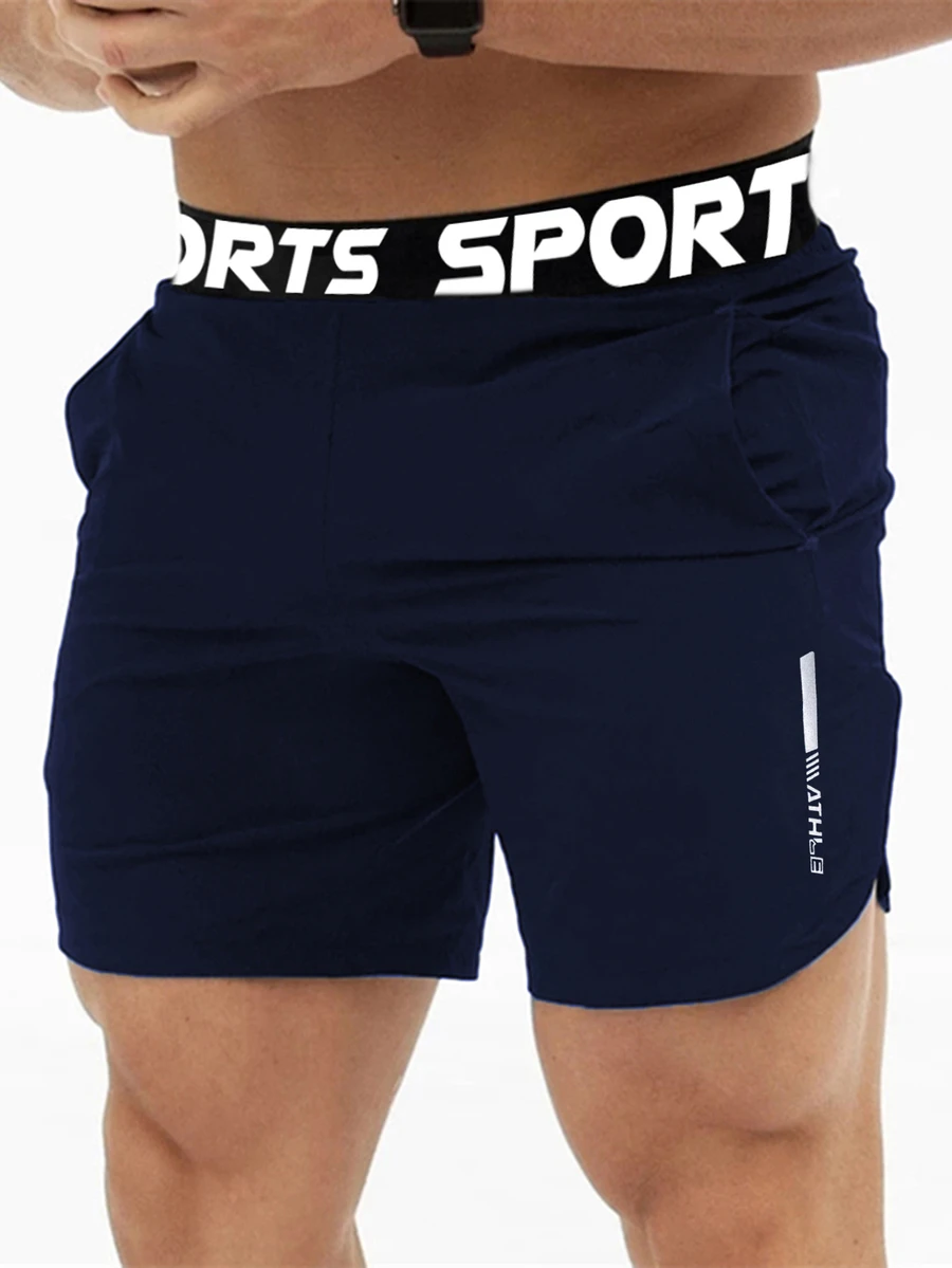 Gym Rark Men's Sports Shorts, Running Workout, Outdoor Casual - Black - View 1