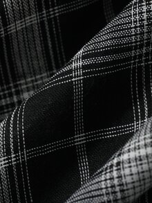 Hapijoa 大童女孩秋季服飾 大號翻領短袖襯衫 夏季 - 黑與白 - 查看 3