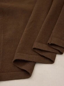 Graceveil Women's Cardigan Round Neck Elegant Lazy Autumn/Winter Sweater 2 Pieces Set - Coffee Brown - View 8
