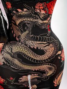 Amplova Women's Sexy Street Lace Cup Design Mini Dress - Black - View 7