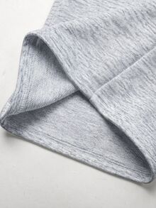 SHEIN Tween Girls Colorblock Patchwork Sweatpants, Autumn/Winter, Collegiate Style - Light Grey - View 5