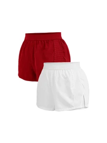 SHEIN Cheerettes 女款簡約百搭網眼運動短褲 2件/包 - 彩色 - 查看 2